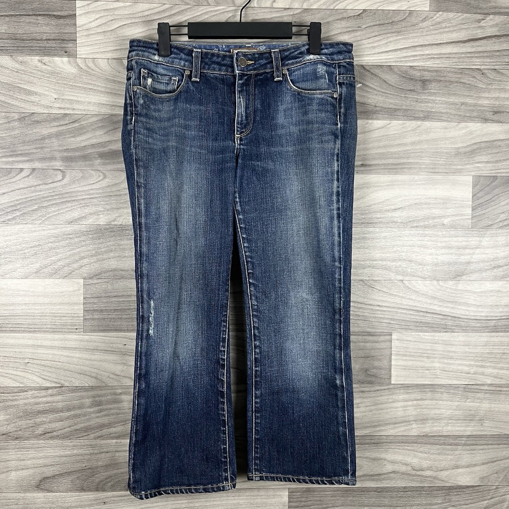 Paige Jeans Womens 30 Blue Medium Wash Capris Hollywood Hills Urban Basic Y2K - Picture 2 of 16